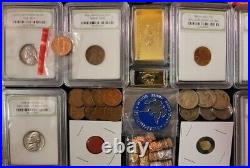 Junk Drawer Flea Market Lot Gold Silver Coins Baseball Cards C99 Wow