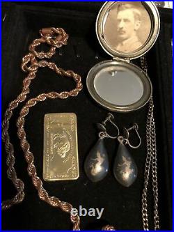 Junk Drawer Lot Gold Silver Franklin Walking Liberty Coins Sterling Ring Jewelry