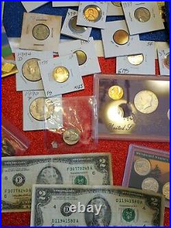 Junk drawer lot HUGE coins, Knives, Lighters. 999 gold bar Lot BL2