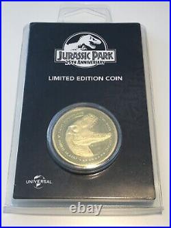 Jurassic Park 25th Anniversary Velociraptor Gold Coin Sold Out Ltd To 1000