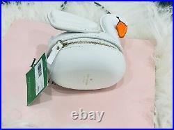 Kate Spade Swan Coin Purse checking in 3d swan white leather Novelty Rare NWT