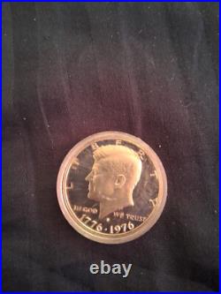 Kennedy 1/2 dollar 24K Plated Bicentennial with COA. A great collection coin