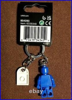 LEGO 2021 collectible gold-chromed VIP Coin and blue minifig keychain