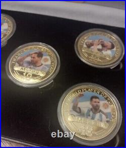LIONEL MESSI 24K GOLD COIN SPORTS COLLECTIBLE SET withCERTIFICATE OF AUTHENTICITY