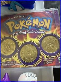 LOT Pokémon Collectibles 3 Gold Cards, Playing Coins, much more