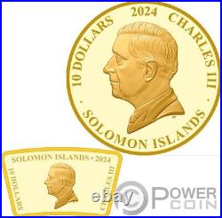 LUNAR YEAR Fan Shaped Collection Set 13 Gold Coins 10$ Solomon Islands 2024