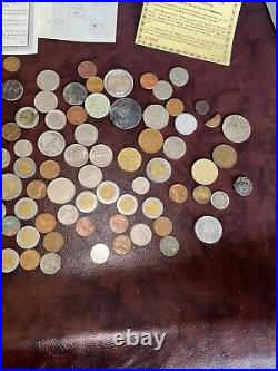 Large coin collection Lot Morgan Silver Dollars Gold Plated World Coins