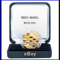 Latvian coin 2018 Honey coin Silver Coin Gold Plated Coin Collection Money