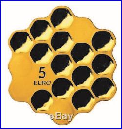 Latvian coin 2018 Honey coin Silver Coin Gold Plated Coin Collection Money