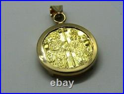 Leo the wise 22 Karat Gold Byzantine-type Coin Pendant Medal 17mm