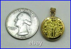 Leo the wise 22 Karat Gold Byzantine-type Coin Pendant Medal 17mm