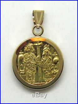 Leo the wise 22 Karat Gold Byzantine-type Coin Pendant Medal 17mm