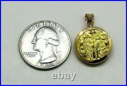 Leo the wise 22 Karat Gold Byzantine-type Coin Pendant Medal 17mm