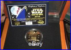 Limited Edition Disney Star Wars Day At Sea Coin Gold Cruise 2016 24Kt Gold Rare