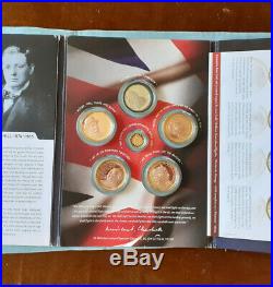 London Mint WINSTON CHURCHILL Inspiration To A Nation coin set 24ct Gold Coin