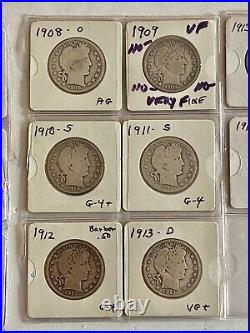 Look- 21 Piece- Silver Barber Half Dollar Collection, See Silver & Gold Coins