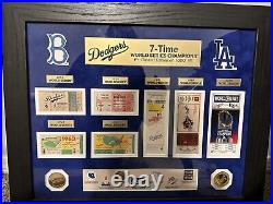 Los Angeles Dodgers 7-Time World Series Champions Gold Coin & Ticket Collection