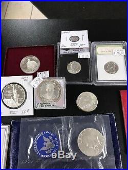 Lot 30 US Silver Gold Coin Collection Peace Morgan Ike American Eagle. 999 90%