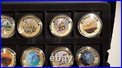 (Lot 601) The Age Of The Dinosaurs Full Coin Collection. Gold plated. 2318/ 4950