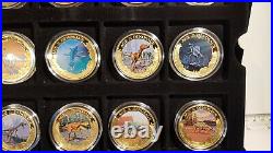 (Lot 601) The Age Of The Dinosaurs Full Coin Collection. Gold plated. 2318/ 4950