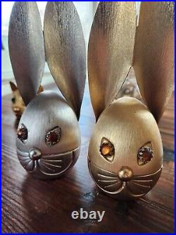 Lot of Six (6) Vintage Napier Metal Coin Banks Brushed Metal Silver Gold Eyes