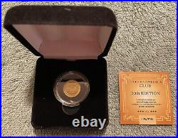 Low Mintage, 1 GOLD GEIGER EDELMETALLE CLUB Coin, Box/COA