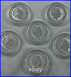 Lunar Silver Coin Series 1. 12 Year Collection 24ct Gold Gilded Edition. RARE