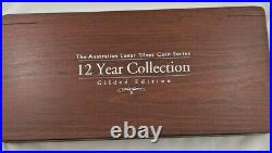 Lunar Silver Coin Series 1. 12 Year Collection 24ct Gold Gilded Edition. RARE