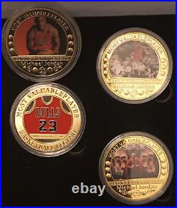 MICHAEL JORDAN 24K GOLD COIN SET LIMITED EDITION withPROOF OF AUTHENTICITY & MORE