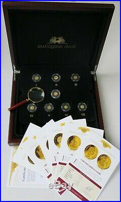 Macquarie Mint 2012 Smallest 7 Gold Coins of the World Collection with Bonus Coin
