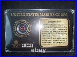 Marine Corps. 585 / 14K GOLD Coin (. 5 g) Limited to 9,999 Rare, Collectable