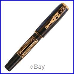 Marlen L. E. Aureus with Bronze Coin Fountain Pen Gold Nib Bronze, Celluloid