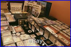 Massive Estate Sale Coin Collection SILVER, GOLD, PAPER, SETS, STAMPS, COINS