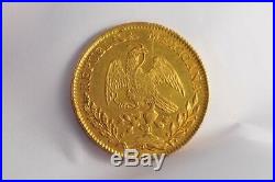 Mexico 8 Escudos 1861 ¨la Libertad En La Ley¨ Solid Gold Coin Collectible