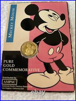 Mickey Mouse, 1/25 Oz, Gold commerative Coin