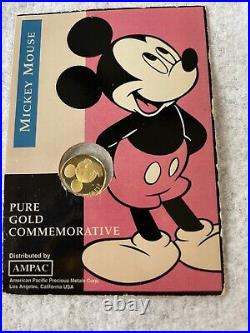 Mickey Mouse, 1/25 Oz, Gold commerative Coin