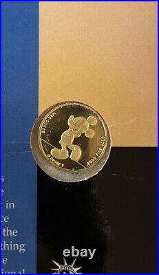 Mickey Mouse, 1/25 Oz, Gold commerative Coin