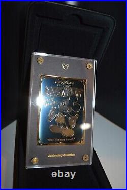 Mickey Mouse 24kt gold plated limited edition 70th anniversary card #3