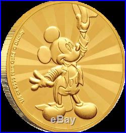 Mickey Mouse gold coin Disney minted 100 pcs