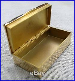 Mint 9kt Gold 39 Grams 3-d Horse Racing Scene Snuff Box 8 Hallmarks London 1970