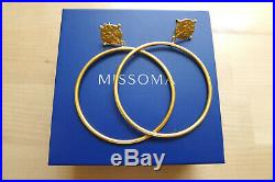 Missoma Lucy Williams 18k Roman Collection Gold Coin Chandelier Hoops NIB $167