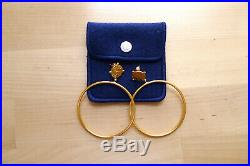 Missoma Lucy Williams 18k Roman Collection Gold Coin Chandelier Hoops NIB $167