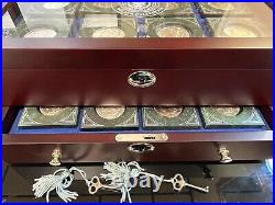 Morgan Silver Dollar Collection 16 Coins AU/BU Danbury Mint Great Gift