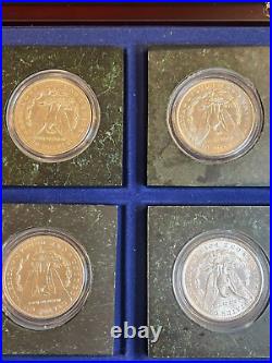 Morgan Silver Dollar Collection 16 Coins AU/BU Danbury Mint Great Gift