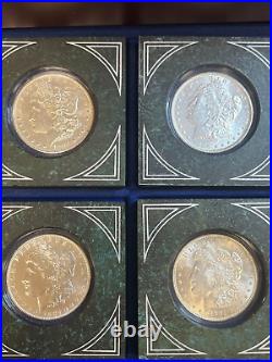 Morgan Silver Dollar Collection 16 Coins AU/BU Danbury Mint Great Gift
