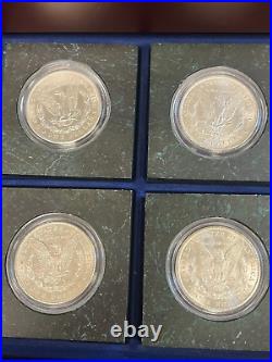 Morgan Silver Dollar Collection 16 Coins AU/BU Danbury Mint Great Gift