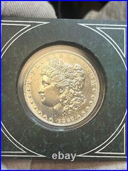 Morgan Silver Dollar Collection 16 Coins AU/BU Danbury Mint Great Gift