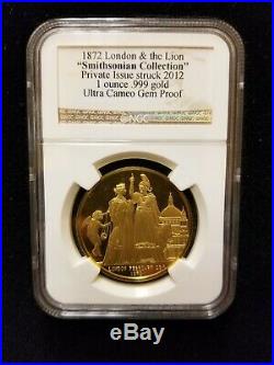 NGC GemPRUC 1872 Struck 2012 London & The Lion Smithsonian Collection 1ozt Gold