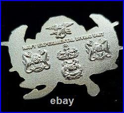 NSW Naval Special Warfare Seals Experimental Diving Unit Challenge Coin Gold v1