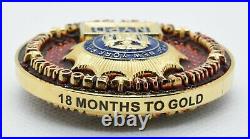 NYPD Police Officer 18 Months to Gold Detective Badge RED Challenge Coin